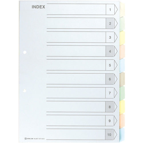 Colar index A4S  907-10Y  KING JIM