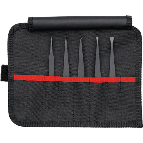 Plastic Tweezers Set ESD, 5 pcs  9200-05ESD  KNIPEX