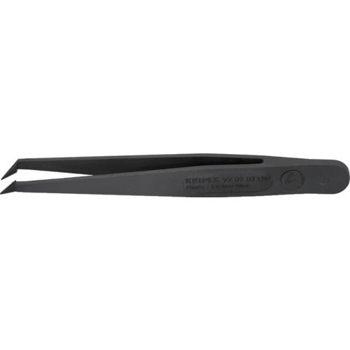 Plastic Tweezers ESD, black  9209-03ESD  KNIPEX