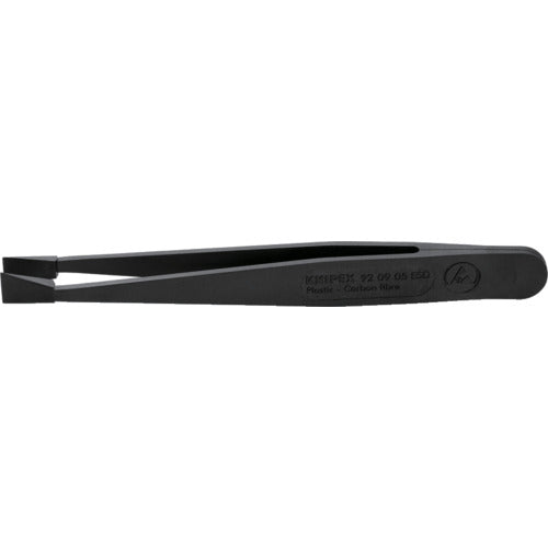 Plastic Tweezers ESD, black  9209-05ESD  KNIPEX