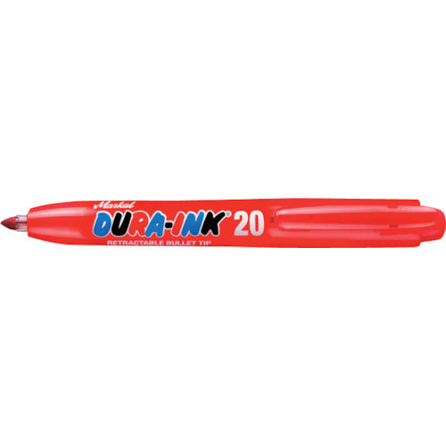 DURA-INK 20 RETRACTABLE PERMANENT MARKER RED  96576  Markal