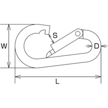 Load image into Gallery viewer, Stainless Steel Egg-KARABINA Spring Hook, without tube  A-1973  MIZUMOTO
