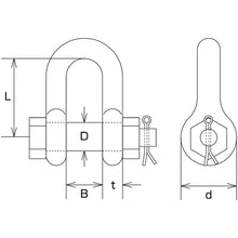 Load image into Gallery viewer, Stainless Steel Screw Pin D-shackle JIS type  A-2465  MIZUMOTO
