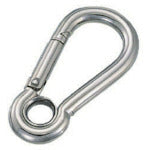 Load image into Gallery viewer, Stainless Steel Spring Hook w/grommet  A-4  MIZUMOTO
