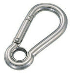 Load image into Gallery viewer, Stainless Steel Spring Hook w/grommet  A-6  MIZUMOTO
