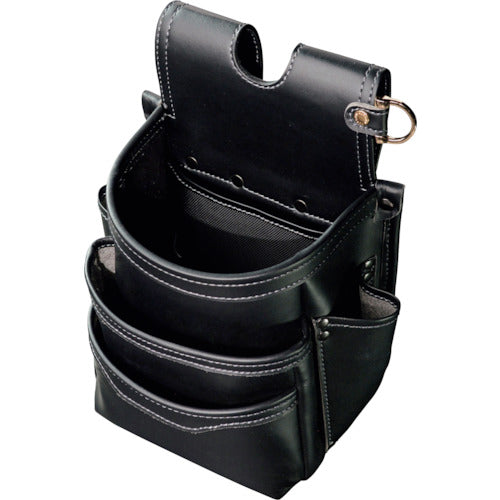 Three-tiered tool pouch (black/gold) LIGHT PU LEATHER SERIES  42008023000029  FUJIYA