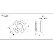 Load image into Gallery viewer, Unichrome Hexagon Nut with Flange  B134-0003  TRUSCO
