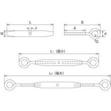 Load image into Gallery viewer, Stainless Steel Turnbuckle pipe type Eye/Eye  B3054  MIZUMOTO
