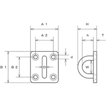 Load image into Gallery viewer, Stainless Steel Eye Plate (square) with screws  B-3070  MIZUMOTO
