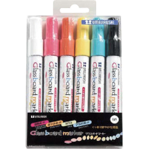 Glassboard Marker Set  BGB-6PS  UMAJIRUSHI