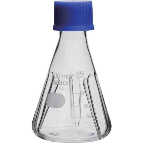 Shaking Erlenmeyer flask with screw caped baffles  BNSF-100-SCI  HARIO