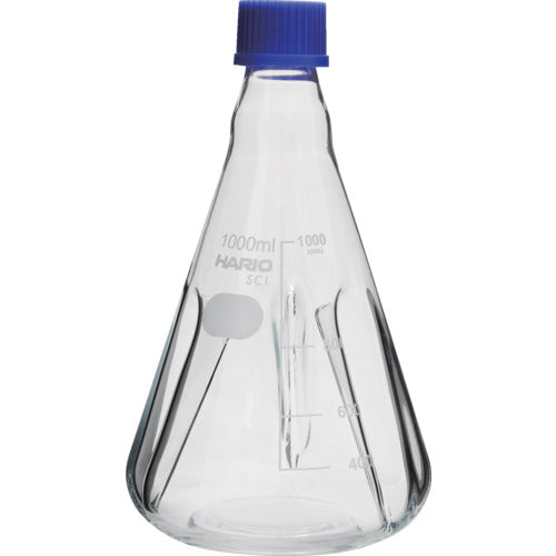 Shaking Erlenmeyer flask with screw caped baffles  BNSF-1L-SCI  HARIO