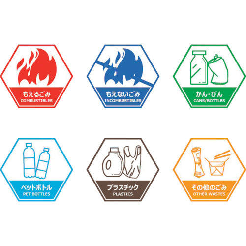 Sorting Sticker for Trash Can  C0056  MROCAT