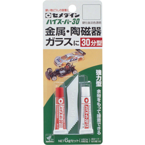 Two Components Epoxy Resin Adhesive High-super30  ﾊｲｽｰﾊﾟｰ30 6gｾｯﾄ/ﾌﾞﾘｽﾀｰ CA-192  CEMEDINE