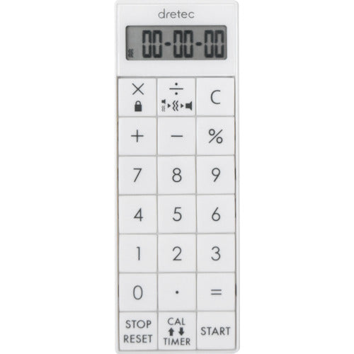 Calculator Timer with Clock  CL-124WT  dretec