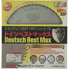 Load image into Gallery viewer, Best Max General Woodworking  DB52-190F  TIP SAW JAPAN
