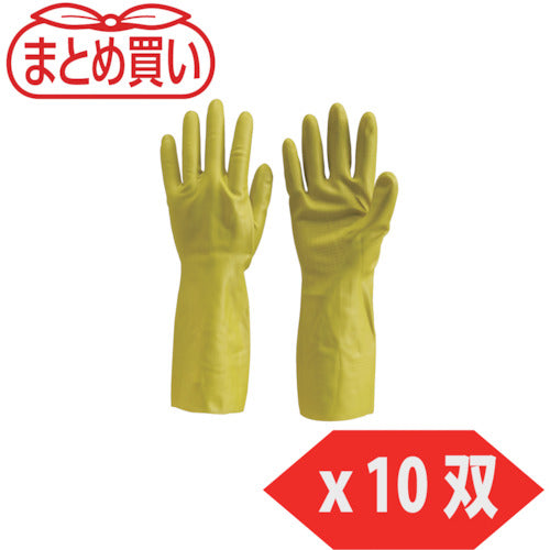 Natural Rubber Gloves  DPM-5495-G-L-10P  TRUSCO