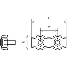 Load image into Gallery viewer, Stainless Steel Double Wire Rope Clip  DWC-4  MIZUMOTO
