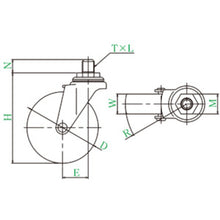 Load image into Gallery viewer, Screw type Caster(E Series)  ET-100UR-M12-35  YUEI
