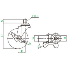 Load image into Gallery viewer, Screw type Caster(E Series)  ET-100URS-M12-35  YUEI
