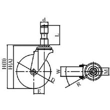 Load image into Gallery viewer, Pipe Insertion type Caster(ETF Series)  ETF-100RH-35P  YUEI
