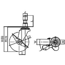 Load image into Gallery viewer, Pipe Insertion type Caster(ETF Series)  ETF-100RHS-35P  YUEI
