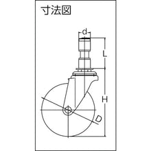 Load image into Gallery viewer, Pipe type Urethane Caster  ETF-100UR-35P  YUEI
