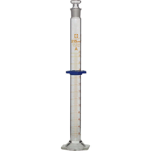 Graduated Cylinder SuperGrade with Glass Stopper 25mL  023550-25  SIBATA