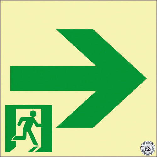 Emergency Exit Guidance Sign Passageway  068021  GREEN CROSS