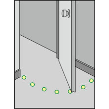 Load image into Gallery viewer, Glow-in-the-Dark Emergency Exit Guide Stickers for Floor  069004  GREEN CROSS
