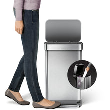 Load image into Gallery viewer, Rectangular step trash can with liner pocket  113  simplehuman
