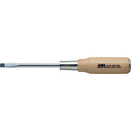 Tang-Through Screwdriver with Wood Handle  170-6-100  ANEX