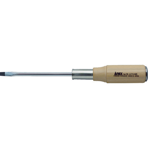 Tang-Through Screwdriver with Wood Handle  170-7-125  ANEX