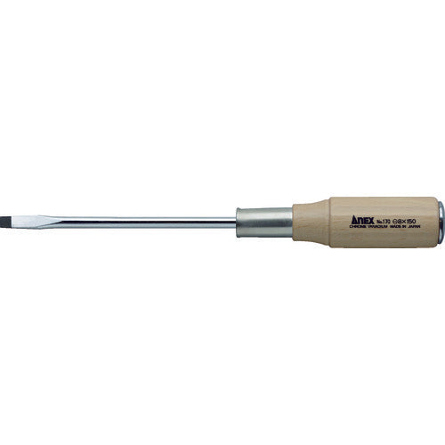 Tang-Through Screwdriver with Wood Handle  170-8-150  ANEX