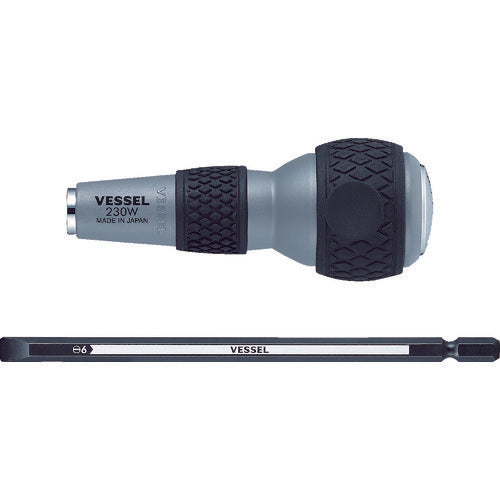 Ball-Grip Interchangeable Tang-thru Screwdriver  230W-6  VESSEL