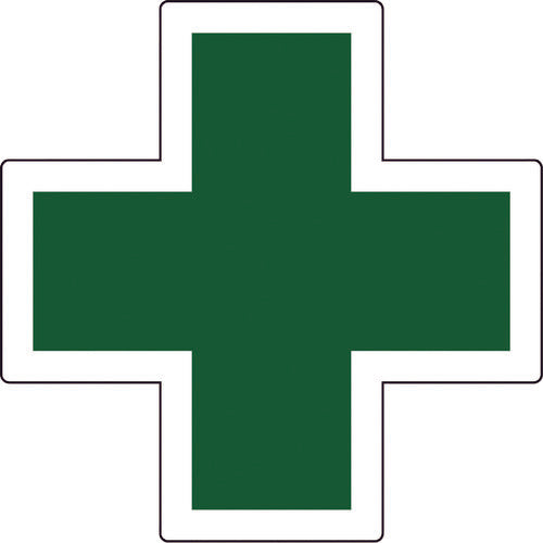 Safety Sticker For Helmet  233131  GREEN CROSS