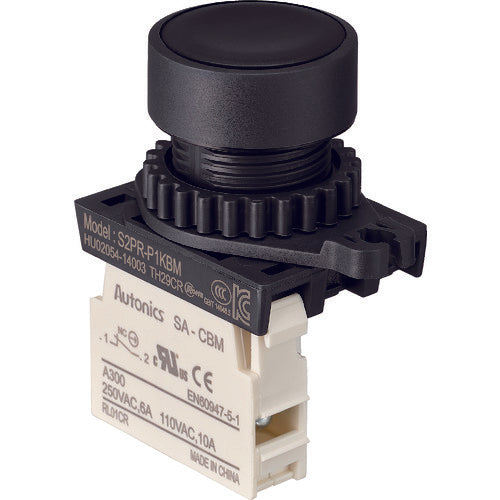 Push-Button Switch  25P-1BM-BK  TRUSCO