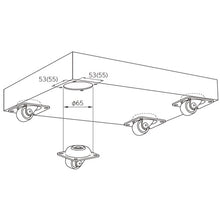 Load image into Gallery viewer, Low Level Nylon Caster  320TPR-N32 H30BA  HAMMER CASTER
