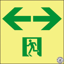 Load image into Gallery viewer, Emergency Exit Guidance Sign Passageway  364953  GREEN CROSS
