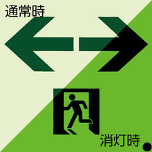 Load image into Gallery viewer, Emergency Exit Guidance Sign Passageway  377963  GREEN CROSS
