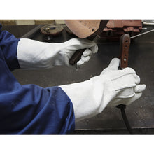 Load image into Gallery viewer, Cow Split Leather Long Gloves  460-W335SOTO  Towaron
