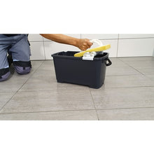 Load image into Gallery viewer, Tile layers washing set 22 literBlack bucket (capacity 22 liter)Roller attachment with 2 rinsing rollers1 grout float with black foam rubber1 washing-board each set packed in colored banderol  505570  K/H
