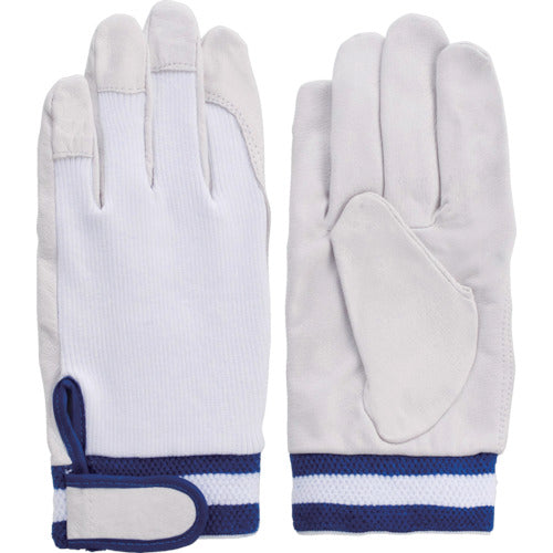 Pig Grain Leather Gloves with Cotton Back  5967  FUJI GLOVE