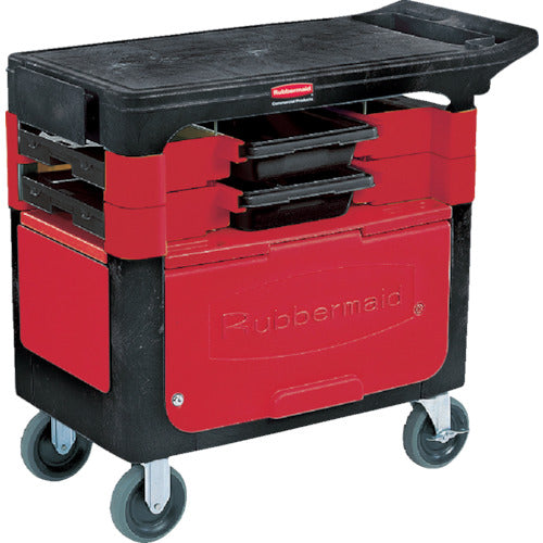 Trades Cart with Locking Cabinet includes 2 Parts boxes and 4 parts bins  61808807  Rubbermaid