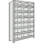 Load image into Gallery viewer, Light-Duty Shelving c/w Shelf Divider(Height:1800mm)  63V-58  TRUSCO
