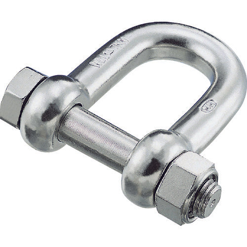 Stainless Steel Safety D-Shackle, Loose Stopper Nut type  A-1613  MIZUMOTO