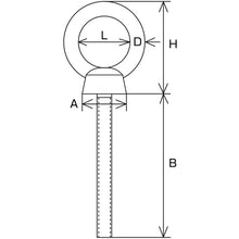 Load image into Gallery viewer, Stainless steel Long Eye Bolt w/shoulder, Forged  A-2615  MIZUMOTO
