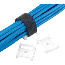 Load image into Gallery viewer, Tak-Ty Hook&amp;Loop Cable Tie Mounts-#6(M3) Screw-Flame Retardant Nylon 6.6-White  ABMT-S6-C69  PANDUIT

