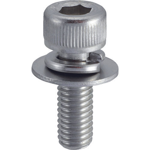 Stainless Steel Hexagon Socket Head Cap Bolt With Washer  B078-0306  TRUSCO