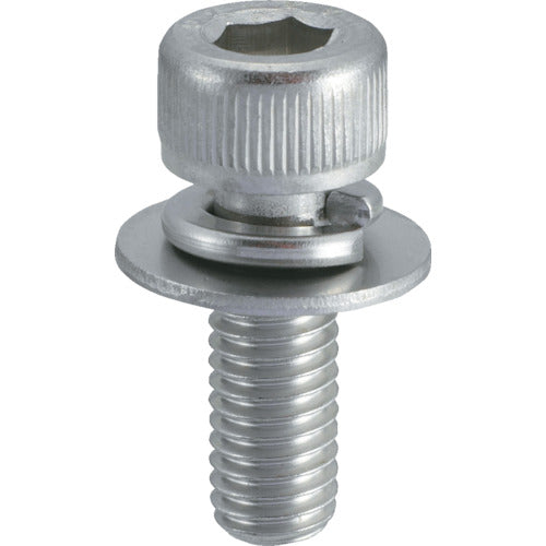 Stainless Steel Hexagon Socket Head Cap Bolt With Washer  B078-0312  TRUSCO